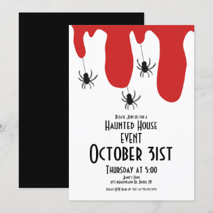 Halloween Spokenhuis Bloed Spinnen Kaart