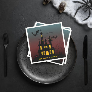 Halloween Spokenhuis Eet Drink Wees Eng Papier Servet