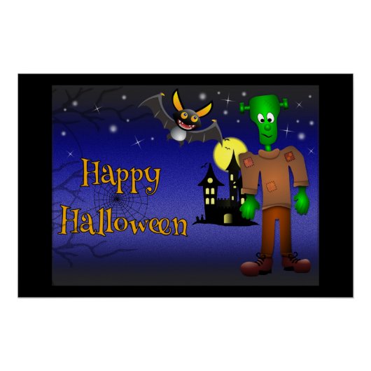 Halloween Spokenhuis en Monster Perfect Poster (Voorkant)