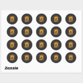 Halloween Spokenhuis Feest Vector Ronde Sticker (Vel)