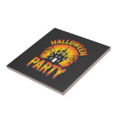 Halloween Spokenhuis Feest Vector Tegeltje (Zijkant)