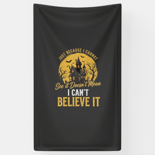 Halloween Spokenhuis Geloof Het Ontwerp_1 Spandoek (Verticaal)
