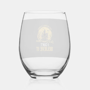 Halloween Spokenhuis Geloof Het Ontwerp_1 Wijnglas Zonder Voet