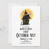 Halloween Spokenhuis Handgetekend Ontwerp Kaart (Voorkant)