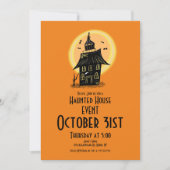 Halloween Spokenhuis Handgetekend Ontwerp Kaart (Voorkant)