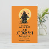 Halloween Spokenhuis Handgetekend Ontwerp Kaart (Staand voorkant)