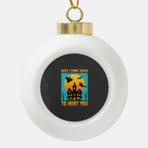 Halloween Spokenhuis Hangen Met Mijn Heksen Keramische Bal Ornament