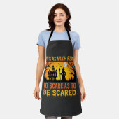 Halloween Spokenhuis Heks Bang Maak Quote Schort (Gedragen)