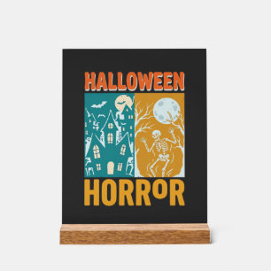 Halloween Spokenhuis Maan Skelet Ontwerp_1 Acryl Bord