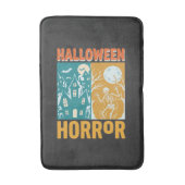 Halloween Spokenhuis Maan Skelet Ontwerp_1 Badmat (Voorkant Verticaal)