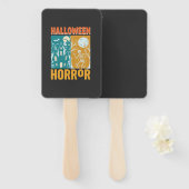 Halloween Spokenhuis Maan Skelet Ontwerp_1 Handwaaier (Voorkant en achterkant)