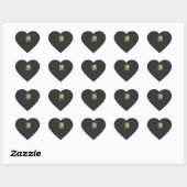 Halloween Spokenhuis Maan Skelet Ontwerp_1 Hart Sticker (Vel)