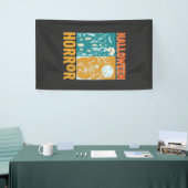 Halloween Spokenhuis Maan Skelet Ontwerp_1 Spandoek (Beurs)