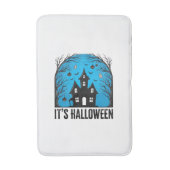 Halloween Spokenhuis Maan Vintage Gravure Des Badmat (Voorkant Verticaal)