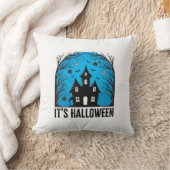 Halloween Spokenhuis Maan Vintage Gravure Des Kussen (Deken)
