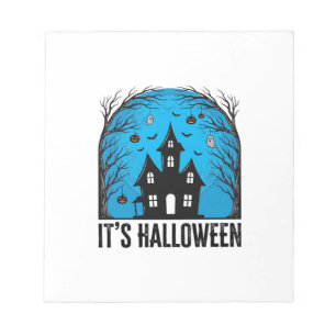 Halloween Spokenhuis Maan Vintage Gravure Des Notitieblok