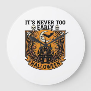 Halloween Spokenhuis Maan Vleermuis_1 Grote Klok