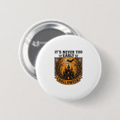 Halloween Spokenhuis Maan Vleermuis_1 Ronde Button 5,7 Cm (Voorkant /achterkant)