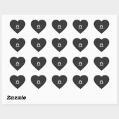 Halloween Spokenhuis Maans Vector Hart Sticker (Vel)