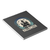 Halloween Spokenhuis Maanslicht Vector Notitieblok (Schuin)