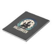Halloween Spokenhuis Maanslicht Vector Notitieblok (Linkerzijde)