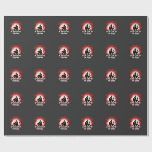 Halloween Spokenhuis Maneschijn Heks Cadeaupapier