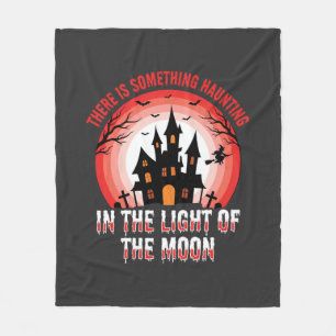 Halloween Spokenhuis Maneschijn Heks Fleece Deken