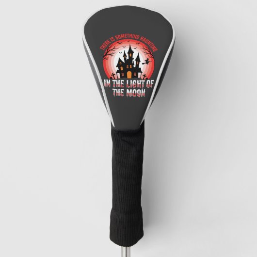 Halloween Spokenhuis Maneschijn Heks Golfheadcover (Voorkant)