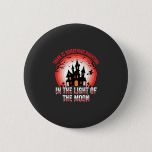 Halloween Spokenhuis Maneschijn Heks Ronde Button 5,7 Cm