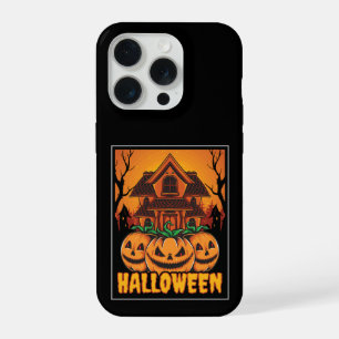 Halloween Spokenhuis Pompoen Illustratie iPhone 15 Pro Case