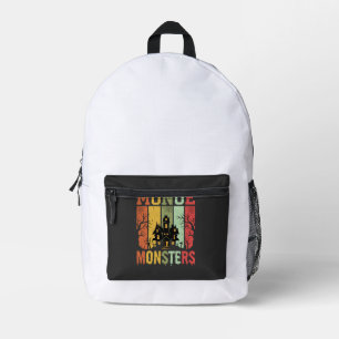 Halloween Spokenhuis Retro Monsters Bedrukte Rugzak