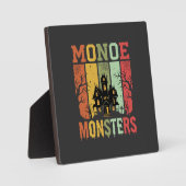 Halloween Spokenhuis Retro Monsters Fotoplaat (Voorkant)