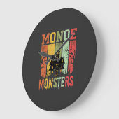 Halloween Spokenhuis Retro Monsters Grote Klok (Hoek)
