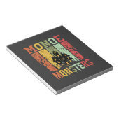 Halloween Spokenhuis Retro Monsters Notitieblok (Schuin)