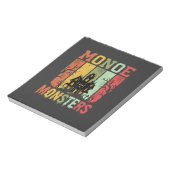 Halloween Spokenhuis Retro Monsters Notitieblok (Linkerzijde)