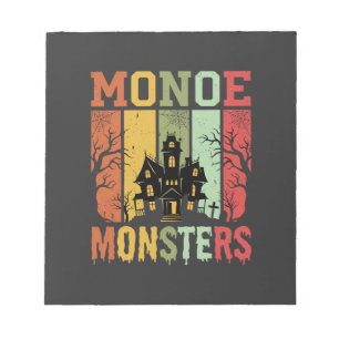 Halloween Spokenhuis Retro Monsters Notitieblok