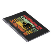 Halloween Spokenhuis Retro Monsters Notitieboek (Rechterzijde)
