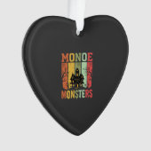Halloween Spokenhuis Retro Monsters Ornament (voorkant)