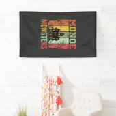 Halloween Spokenhuis Retro Monsters Spandoek (Insitu)