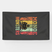 Halloween Spokenhuis Retro Monsters Spandoek (Horizontaal)