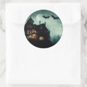 Halloween Spokenhuis Ronde Sticker (Tas)