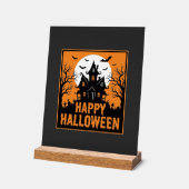 Halloween Spokenhuis Silhouet Vectorontwerp_1 Acryl Bord (Hoek)