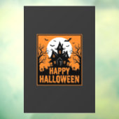 Halloween Spokenhuis Silhouet Vectorontwerp_1 Raamsticker (Vel 3)