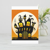 Halloween Spokenhuis Silhouet Volle Maan