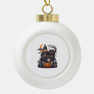 Halloween Spokenhuis Skeletten Pompoen Geest Cr Keramische Bal Ornament