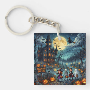 Halloween Spokenhuis Trick or TreatWerp Kussen Sleutelhanger