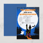 Halloween Spokenhuis Uitnodiging (Voorkant / Achterkant)