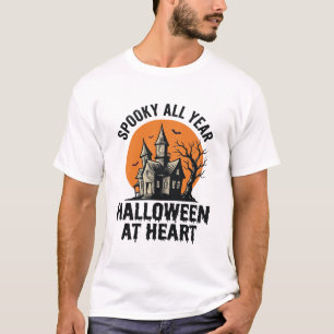 Halloween Spokenhuis Vintage Gravure Shirt Ar