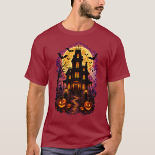 Halloween Spokenhuis Volle Maan Griezelnacht T-shirt