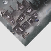 Halloween Spokenhuis Waterverf Tissuepapier (Detail)